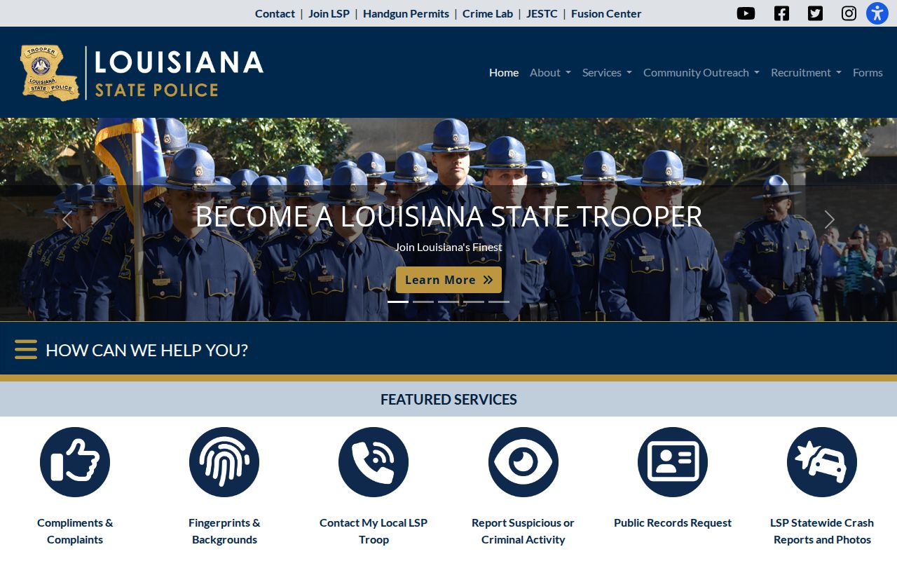Louisiana State Police Troop F news release index